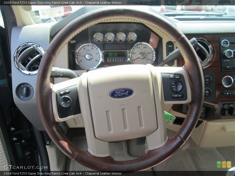 Chaparral Leather Interior Steering Wheel for the 2009 Ford F250 Super Duty King Ranch Crew Cab 4x4 #79444469