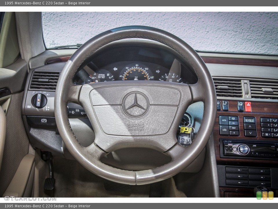 Beige Interior Steering Wheel for the 1995 Mercedes-Benz C 220 Sedan #79447868