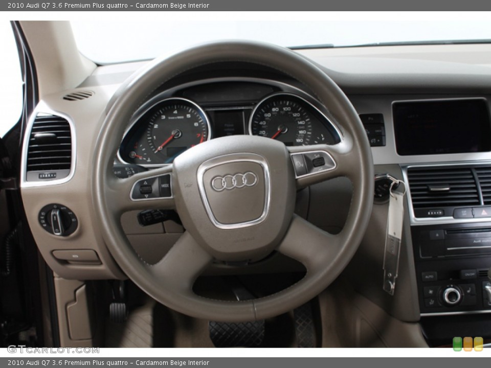 Cardamom Beige Interior Steering Wheel for the 2010 Audi Q7 3.6 Premium Plus quattro #79452303