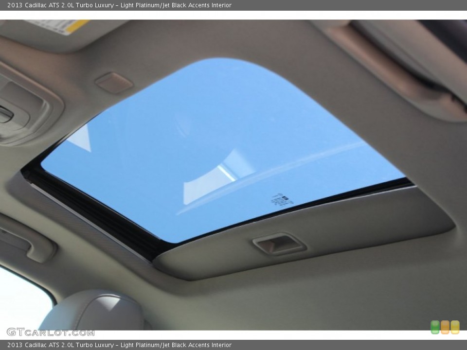 Light Platinum/Jet Black Accents Interior Sunroof for the 2013 Cadillac ATS 2.0L Turbo Luxury #79453088