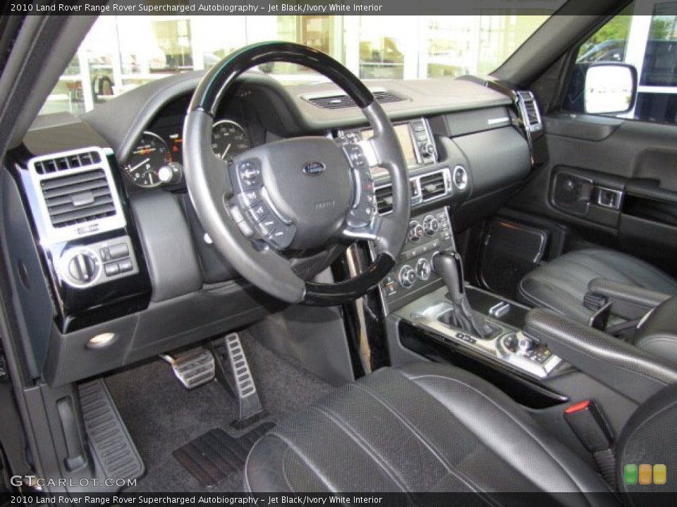 Jet Black/Ivory White 2010 Land Rover Range Rover Interiors