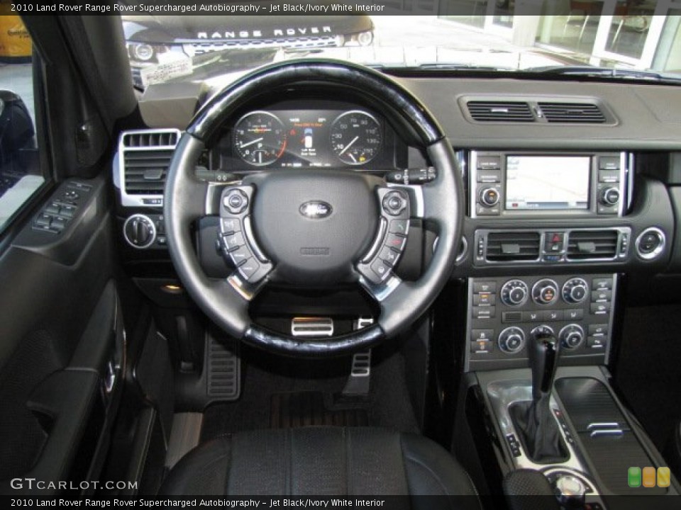 Jet Black/Ivory White Interior Steering Wheel for the 2010 Land Rover Range Rover Supercharged Autobiography #79457201