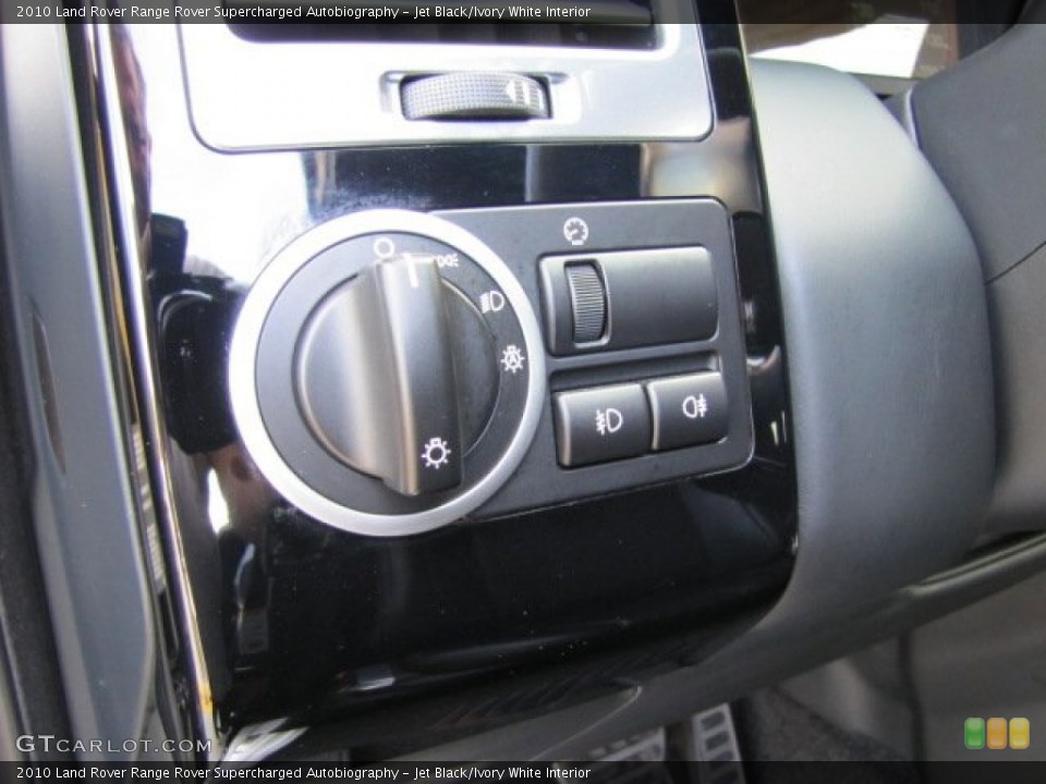 Jet Black/Ivory White Interior Controls for the 2010 Land Rover Range Rover Supercharged Autobiography #79457285