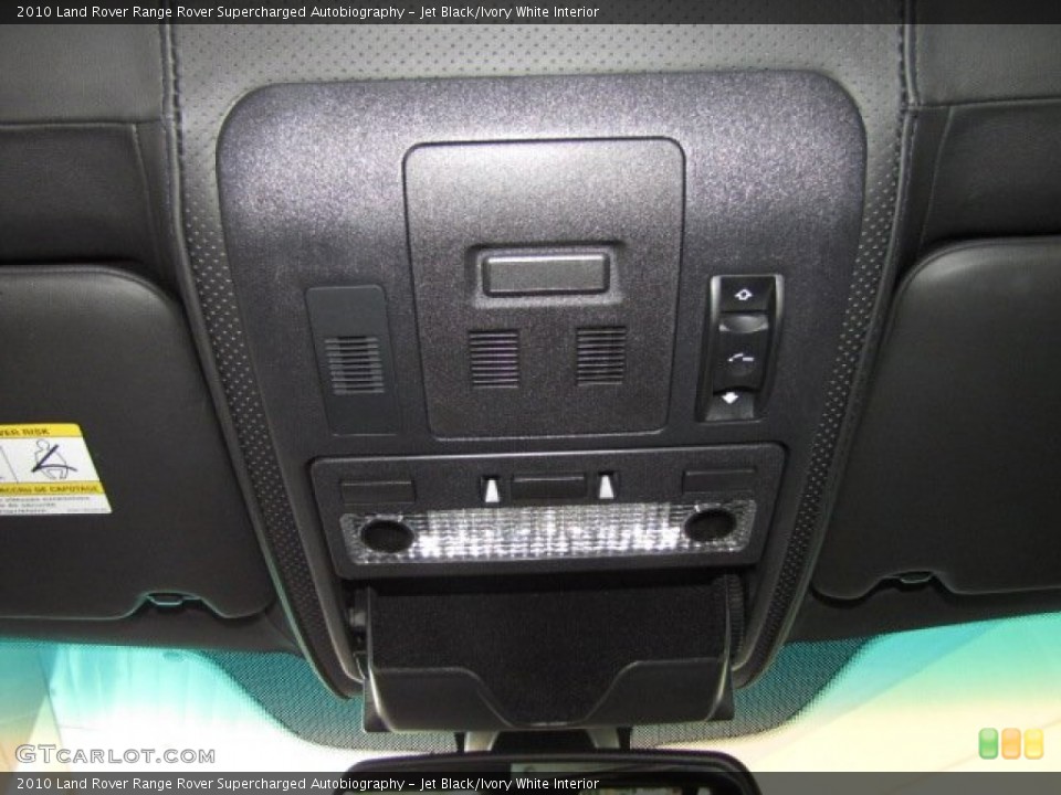 Jet Black/Ivory White Interior Controls for the 2010 Land Rover Range Rover Supercharged Autobiography #79457288