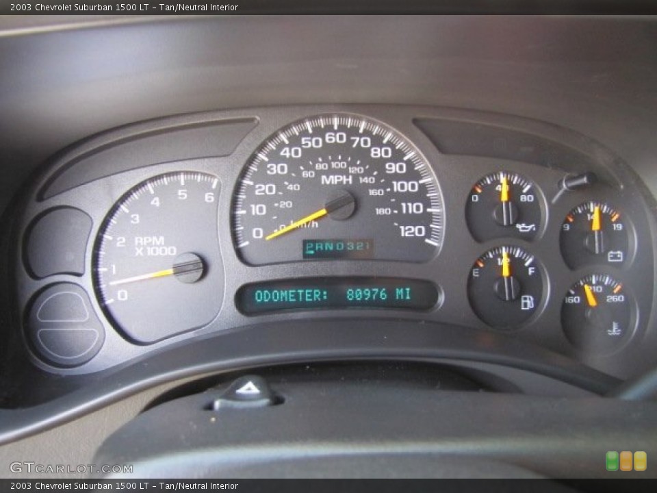 Tan/Neutral Interior Gauges for the 2003 Chevrolet Suburban 1500 LT #79457543