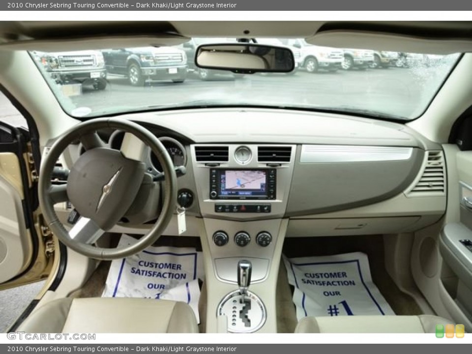 Dark Khaki/Light Graystone Interior Dashboard for the 2010 Chrysler Sebring Touring Convertible #79458242