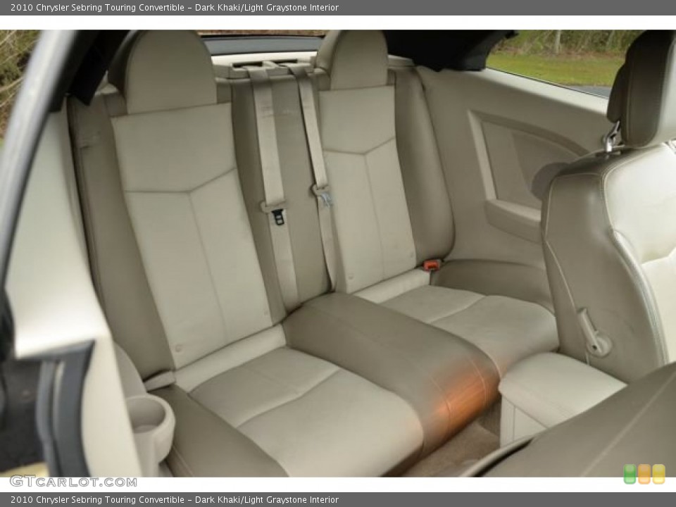 Dark Khaki/Light Graystone Interior Rear Seat for the 2010 Chrysler Sebring Touring Convertible #79458248
