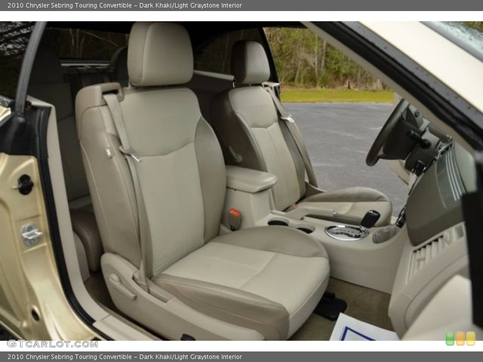 Dark Khaki/Light Graystone Interior Front Seat for the 2010 Chrysler Sebring Touring Convertible #79458251