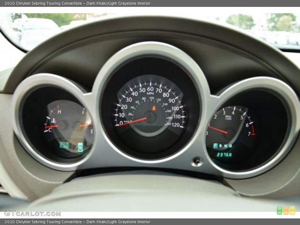 Dark Khaki/Light Graystone Interior Gauges for the 2010 Chrysler Sebring Touring Convertible #79458263