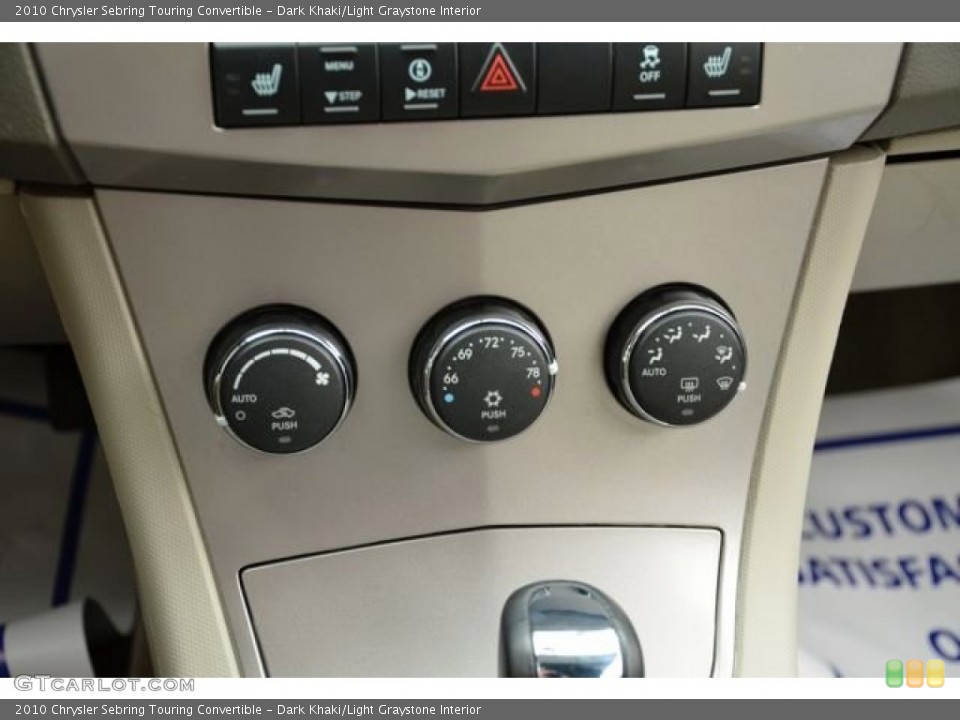 Dark Khaki/Light Graystone Interior Controls for the 2010 Chrysler Sebring Touring Convertible #79458272