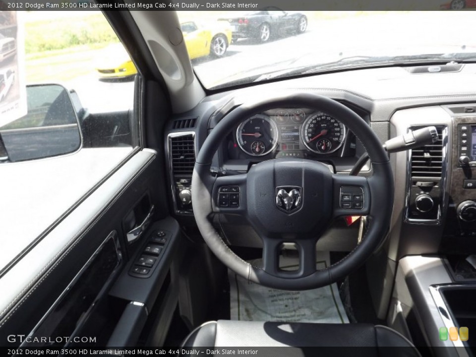 Dark Slate Interior Steering Wheel for the 2012 Dodge Ram 3500 HD Laramie Limited Mega Cab 4x4 Dually #79462591