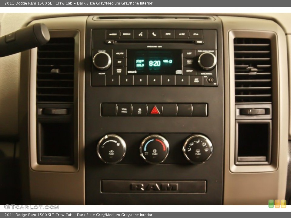 Dark Slate Gray/Medium Graystone Interior Controls for the 2011 Dodge Ram 1500 SLT Crew Cab #79464200