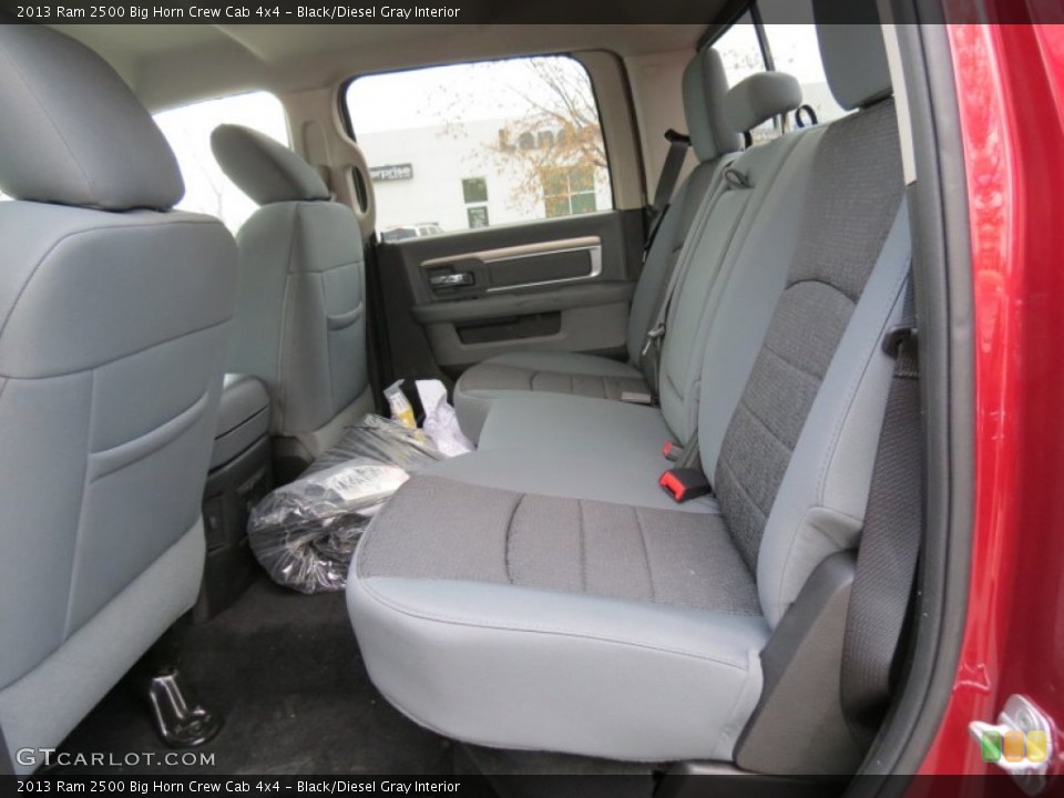 Black/Diesel Gray Interior Rear Seat for the 2013 Ram 2500 Big Horn Crew Cab 4x4 #79464593