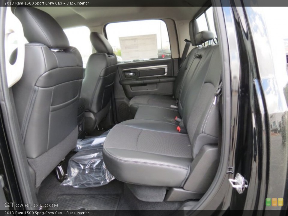 Black Interior Rear Seat for the 2013 Ram 1500 Sport Crew Cab #79464834