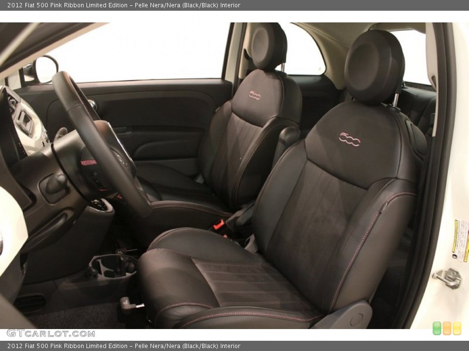 Pelle Nera/Nera (Black/Black) Interior Front Seat for the 2012 Fiat 500 Pink Ribbon Limited Edition #79466603