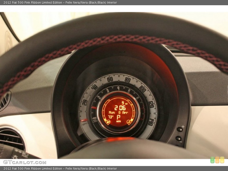 Pelle Nera/Nera (Black/Black) Interior Gauges for the 2012 Fiat 500 Pink Ribbon Limited Edition #79466633