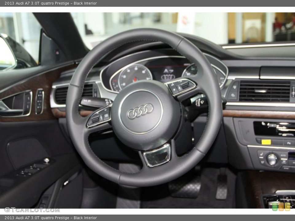 Black Interior Steering Wheel for the 2013 Audi A7 3.0T quattro Prestige #79466876