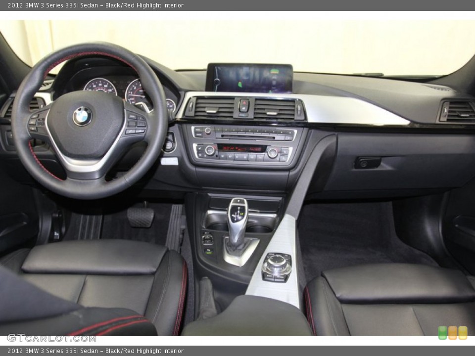 Black/Red Highlight Interior Dashboard for the 2012 BMW 3 Series 335i Sedan #79467113