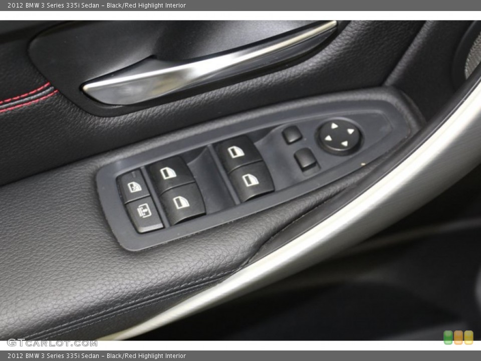 Black/Red Highlight Interior Controls for the 2012 BMW 3 Series 335i Sedan #79467280