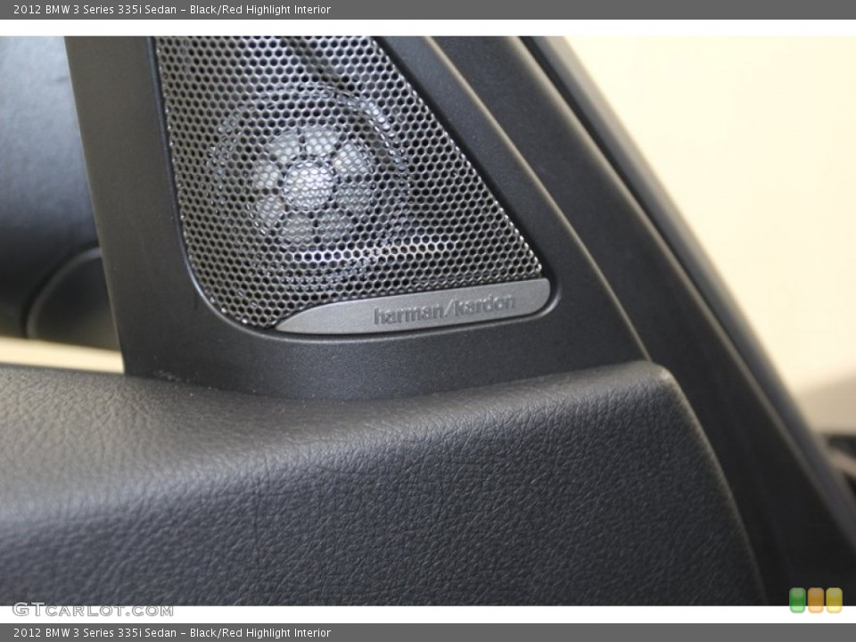 Black/Red Highlight Interior Audio System for the 2012 BMW 3 Series 335i Sedan #79467302