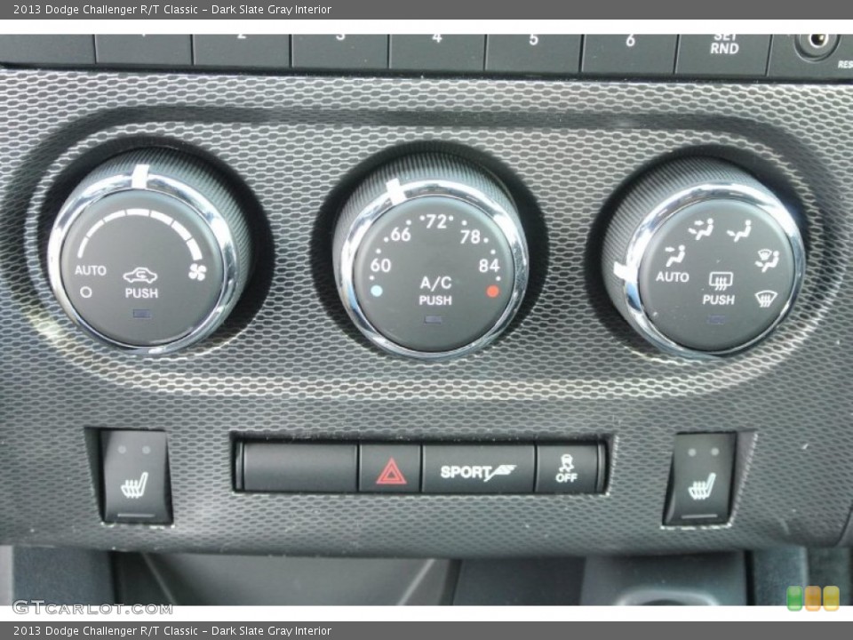 Dark Slate Gray Interior Controls for the 2013 Dodge Challenger R/T Classic #79470161