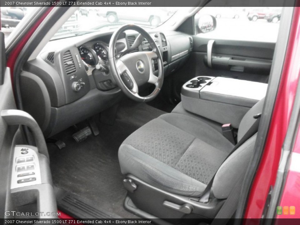 Ebony Black Interior Prime Interior for the 2007 Chevrolet Silverado 1500 LT Z71 Extended Cab 4x4 #79471904
