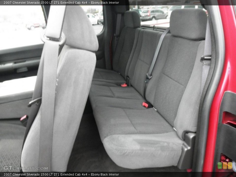 Ebony Black Interior Rear Seat for the 2007 Chevrolet Silverado 1500 LT Z71 Extended Cab 4x4 #79472110