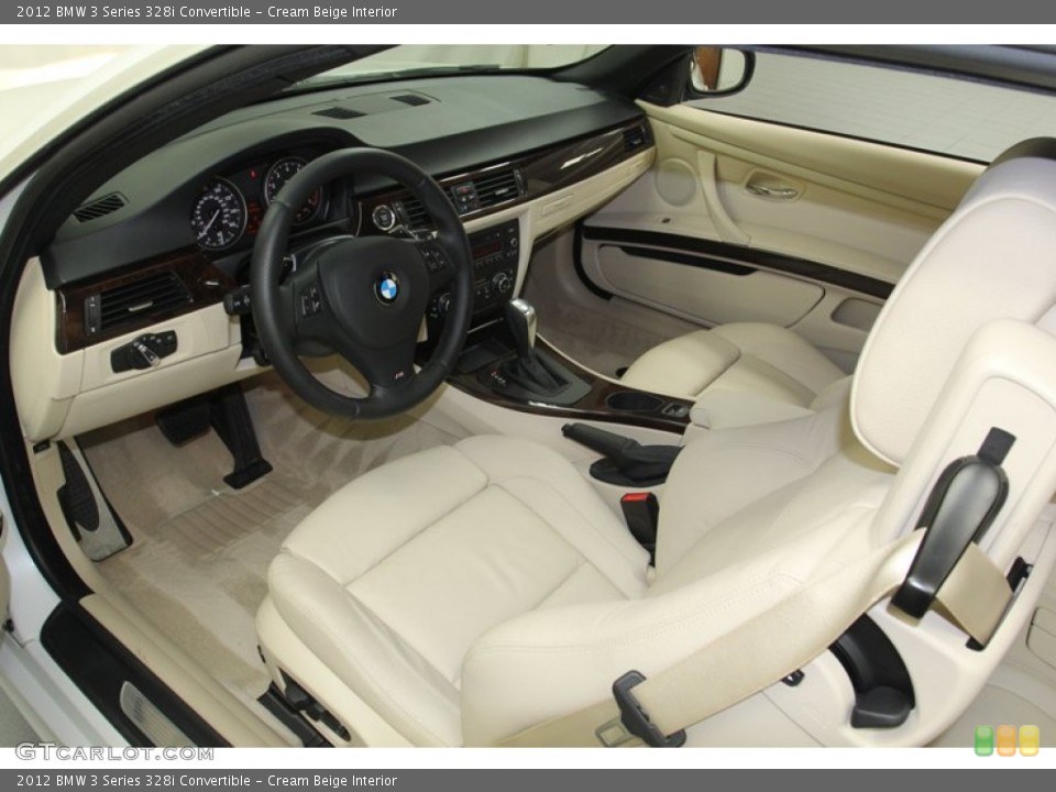 Cream Beige Interior Prime Interior for the 2012 BMW 3 Series 328i Convertible #79472238