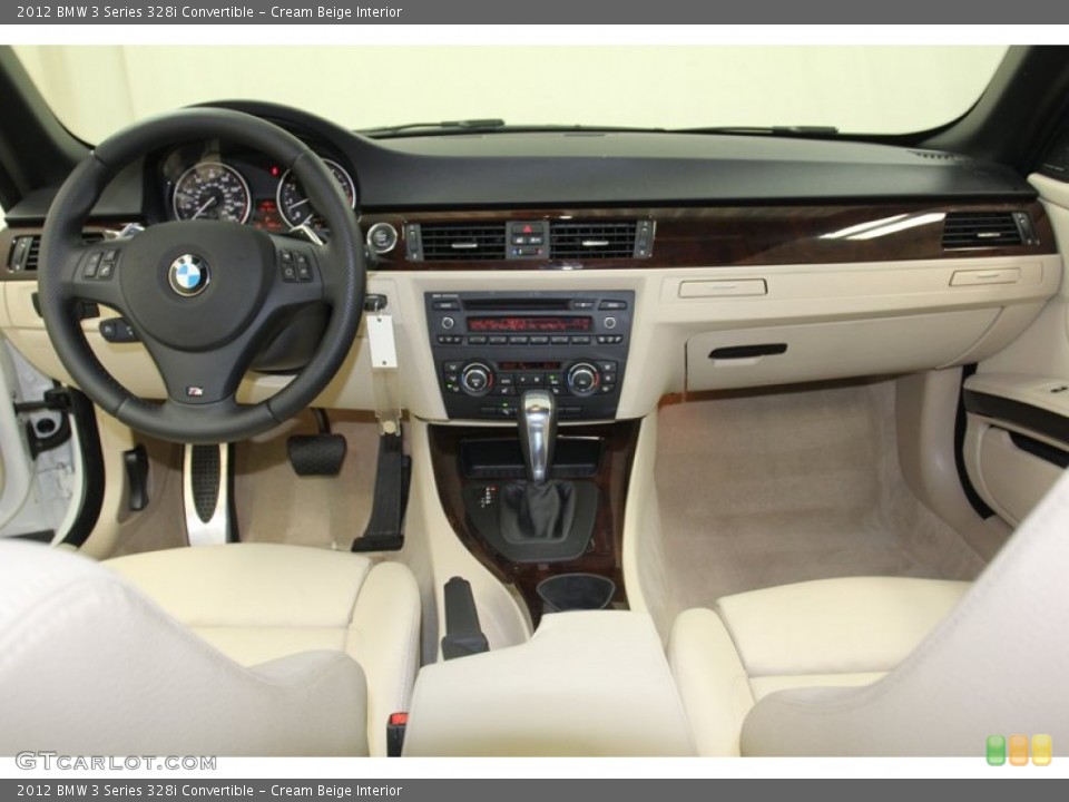 Cream Beige Interior Dashboard for the 2012 BMW 3 Series 328i Convertible #79472261