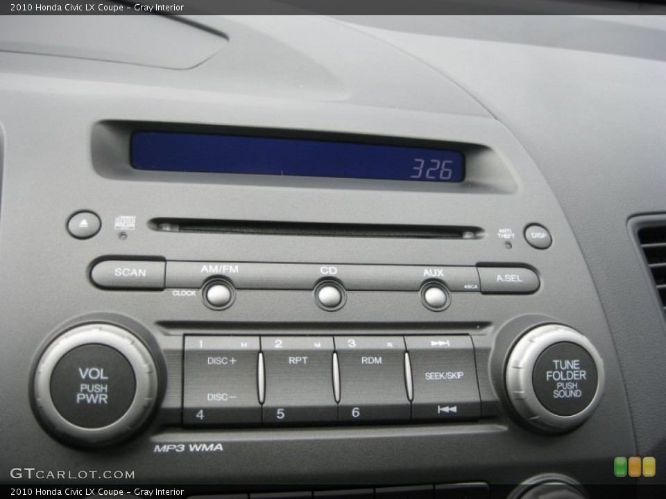Gray Interior Controls for the 2010 Honda Civic LX Coupe #79472619