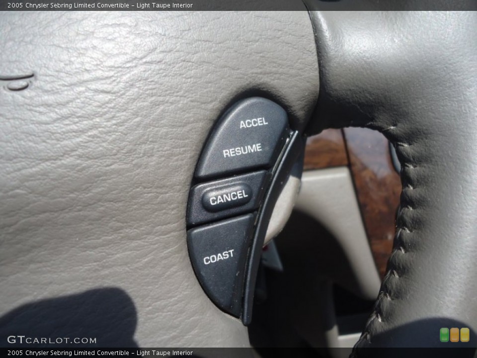 Light Taupe Interior Controls for the 2005 Chrysler Sebring Limited Convertible #79474789
