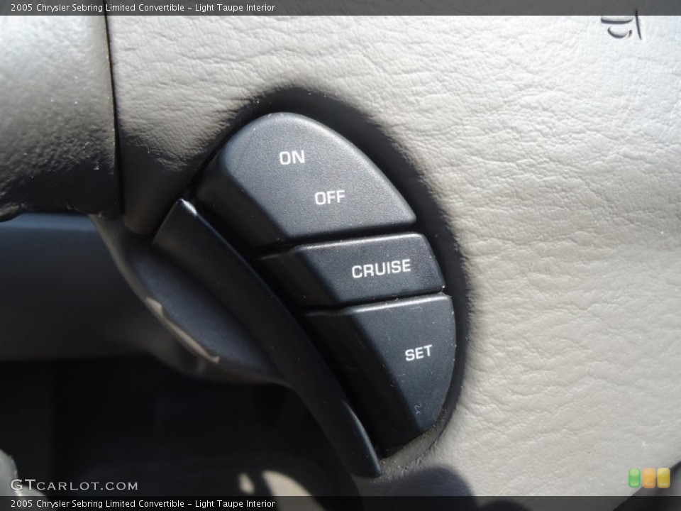 Light Taupe Interior Controls for the 2005 Chrysler Sebring Limited Convertible #79474809