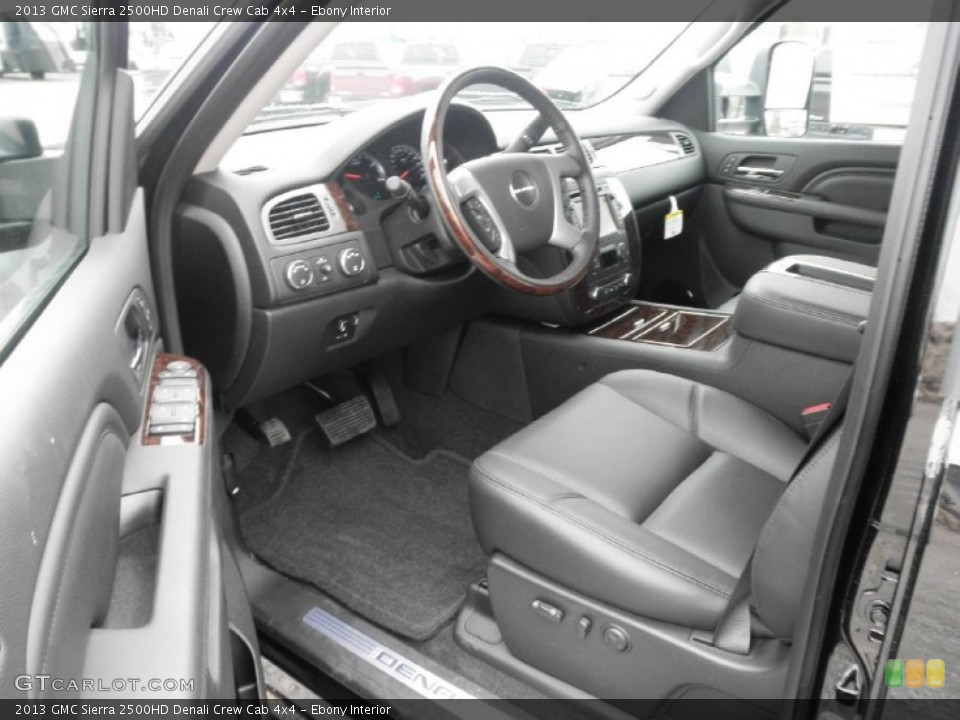 Ebony Interior Photo for the 2013 GMC Sierra 2500HD Denali Crew Cab 4x4 #79475305