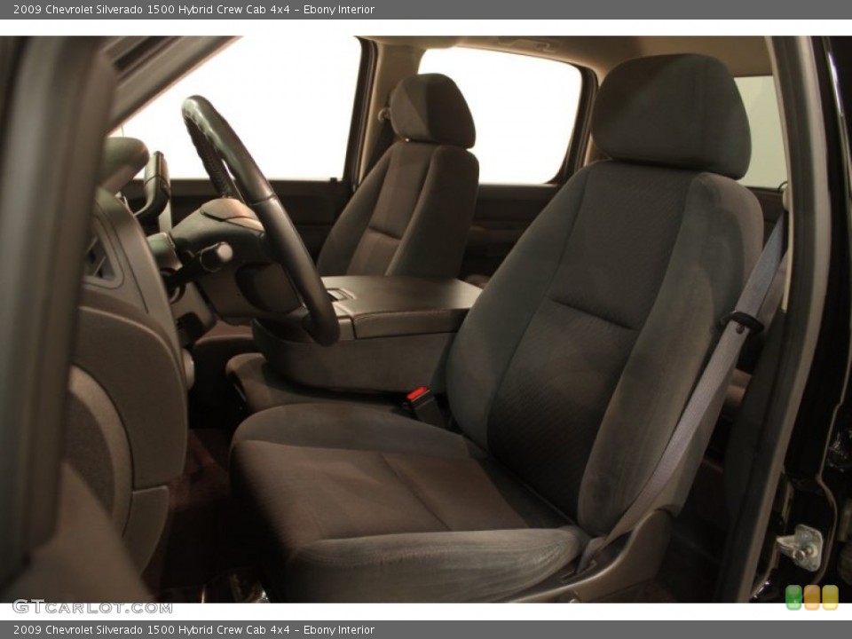 Ebony Interior Front Seat for the 2009 Chevrolet Silverado 1500 Hybrid Crew Cab 4x4 #79477049