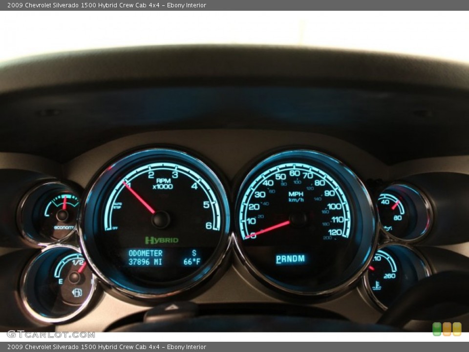Ebony Interior Gauges for the 2009 Chevrolet Silverado 1500 Hybrid Crew Cab 4x4 #79477118