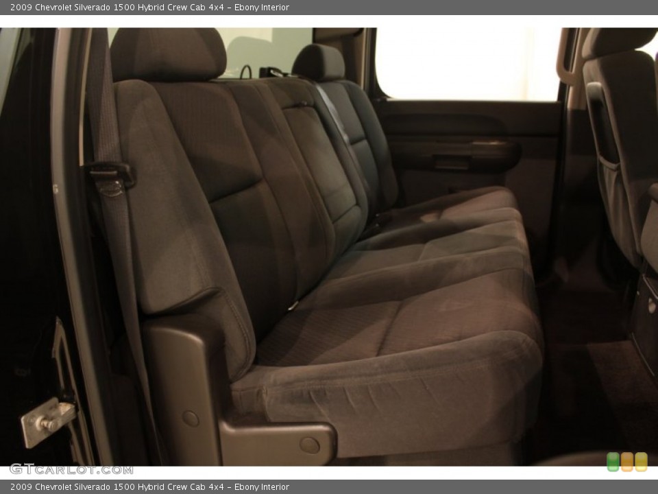 Ebony Interior Rear Seat for the 2009 Chevrolet Silverado 1500 Hybrid Crew Cab 4x4 #79477195