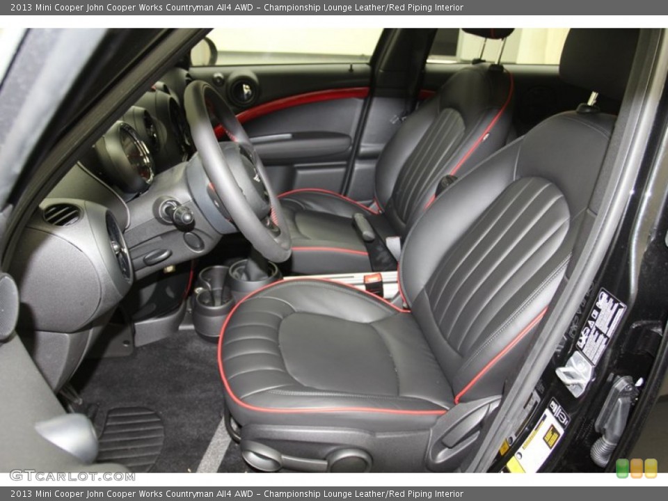 Championship Lounge Leather/Red Piping Interior Photo for the 2013 Mini Cooper John Cooper Works Countryman All4 AWD #79481458