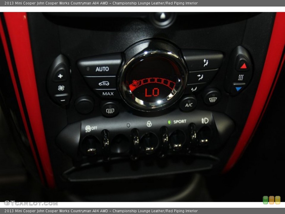 Championship Lounge Leather/Red Piping Interior Controls for the 2013 Mini Cooper John Cooper Works Countryman All4 AWD #79481730