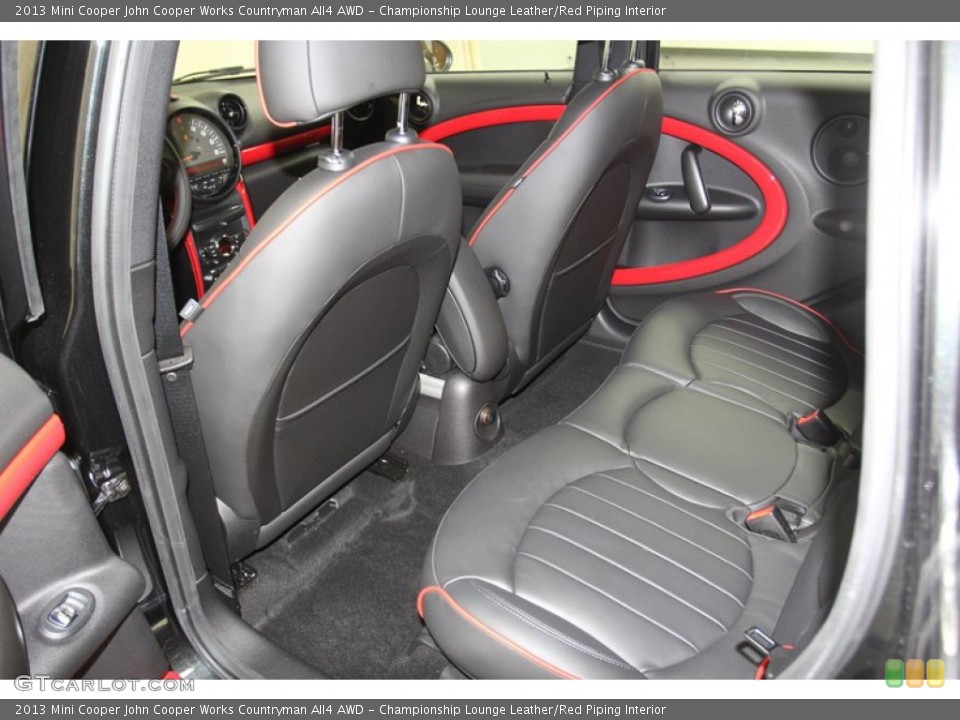 Championship Lounge Leather/Red Piping Interior Rear Seat for the 2013 Mini Cooper John Cooper Works Countryman All4 AWD #79481902