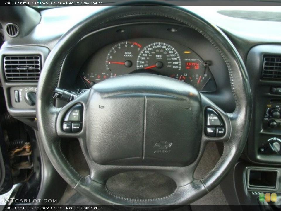 Medium Gray Interior Steering Wheel for the 2001 Chevrolet Camaro SS Coupe #79483359
