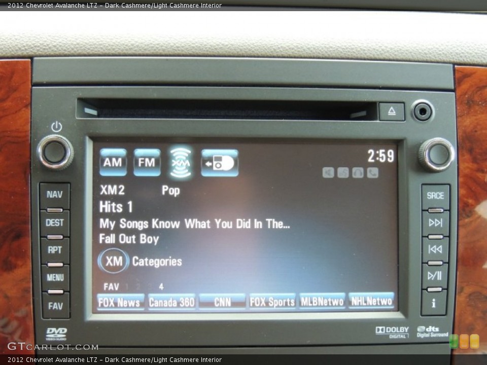 Dark Cashmere/Light Cashmere Interior Audio System for the 2012 Chevrolet Avalanche LTZ #79486193