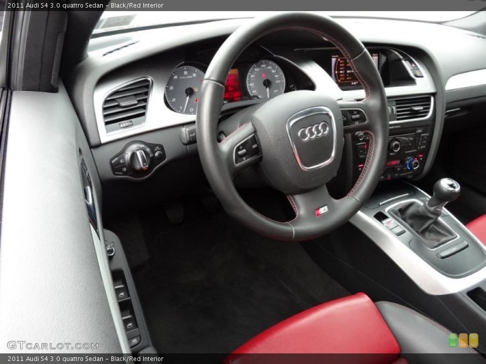 Black/Red Interior Dashboard for the 2011 Audi S4 3.0 quattro Sedan #79488365