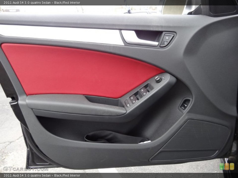 Black/Red Interior Door Panel for the 2011 Audi S4 3.0 quattro Sedan #79488401