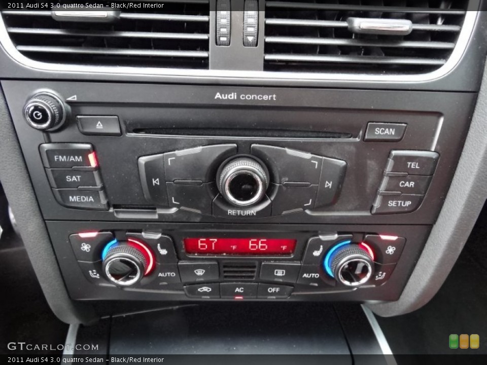Black/Red Interior Controls for the 2011 Audi S4 3.0 quattro Sedan #79488698