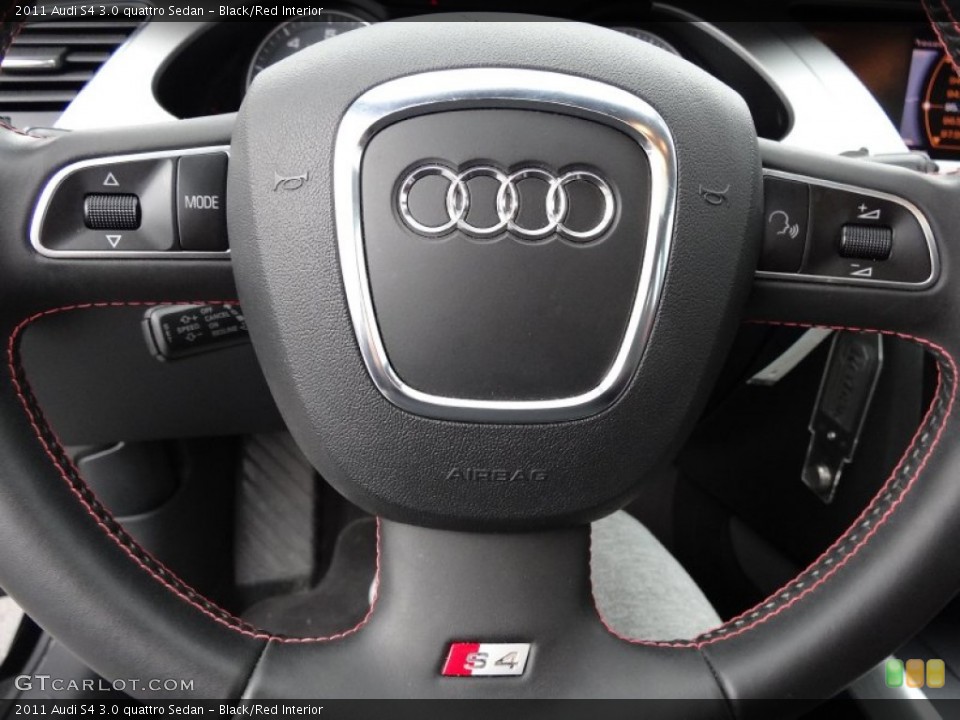 Black/Red Interior Controls for the 2011 Audi S4 3.0 quattro Sedan #79488739