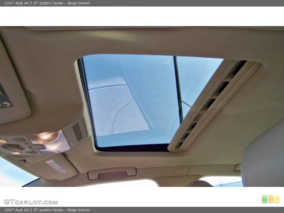 Beige Interior Sunroof for the 2007 Audi A4 2.0T quattro Sedan #79490468