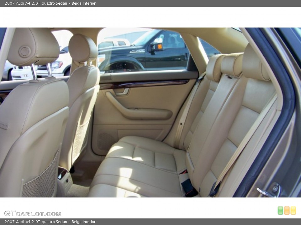 Beige Interior Rear Seat for the 2007 Audi A4 2.0T quattro Sedan #79490503