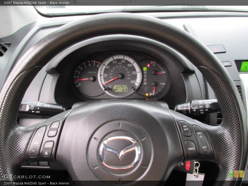 Black Interior Steering Wheel for the 2007 Mazda MAZDA5 Sport #79492750