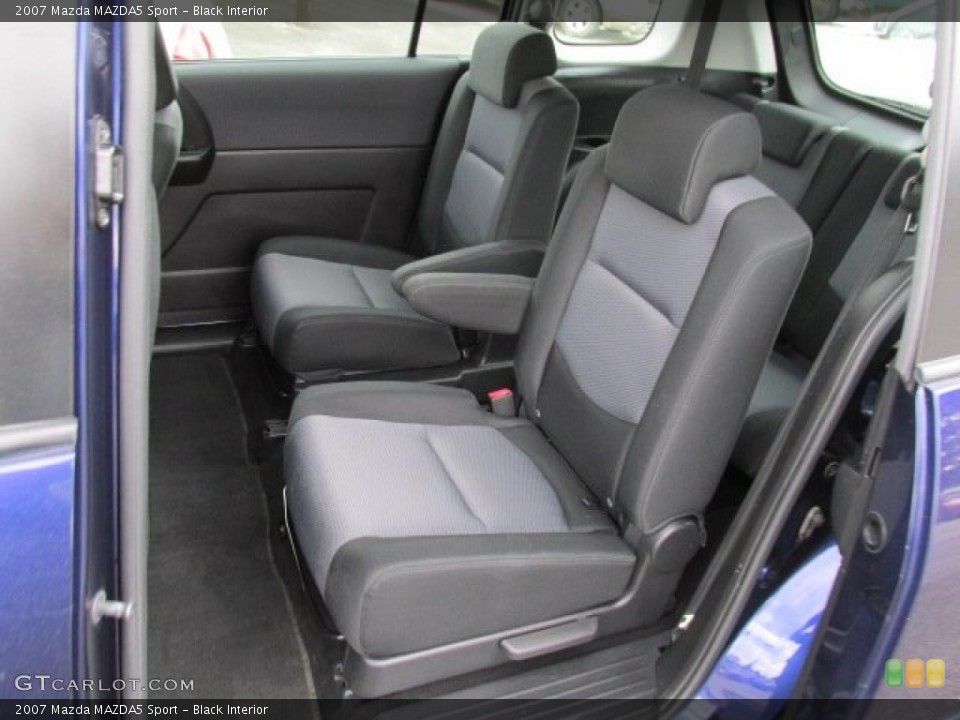Black Interior Rear Seat for the 2007 Mazda MAZDA5 Sport #79492759