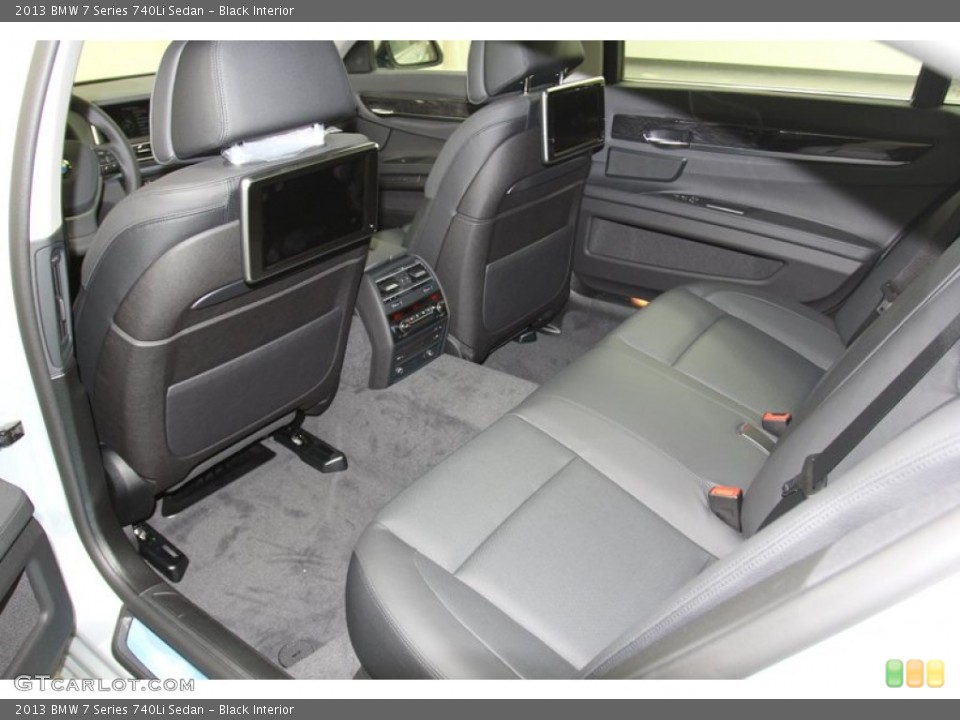 Black Interior Rear Seat for the 2013 BMW 7 Series 740Li Sedan #79493204